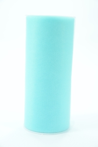 6 Inches Wide x 25 Yard Tulle, Aqua (1 Spool) SALE ITEM